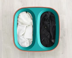 New Bac à Linge Double Compartiment 60L Tota Pop Paniers À Linge