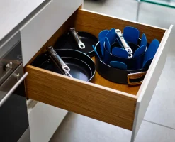 Best Batterie de cuisine Space antiadhésive en céramique 6 pièces e poignée pliante Poêles Et Casseroles|Batterie De Cuisine