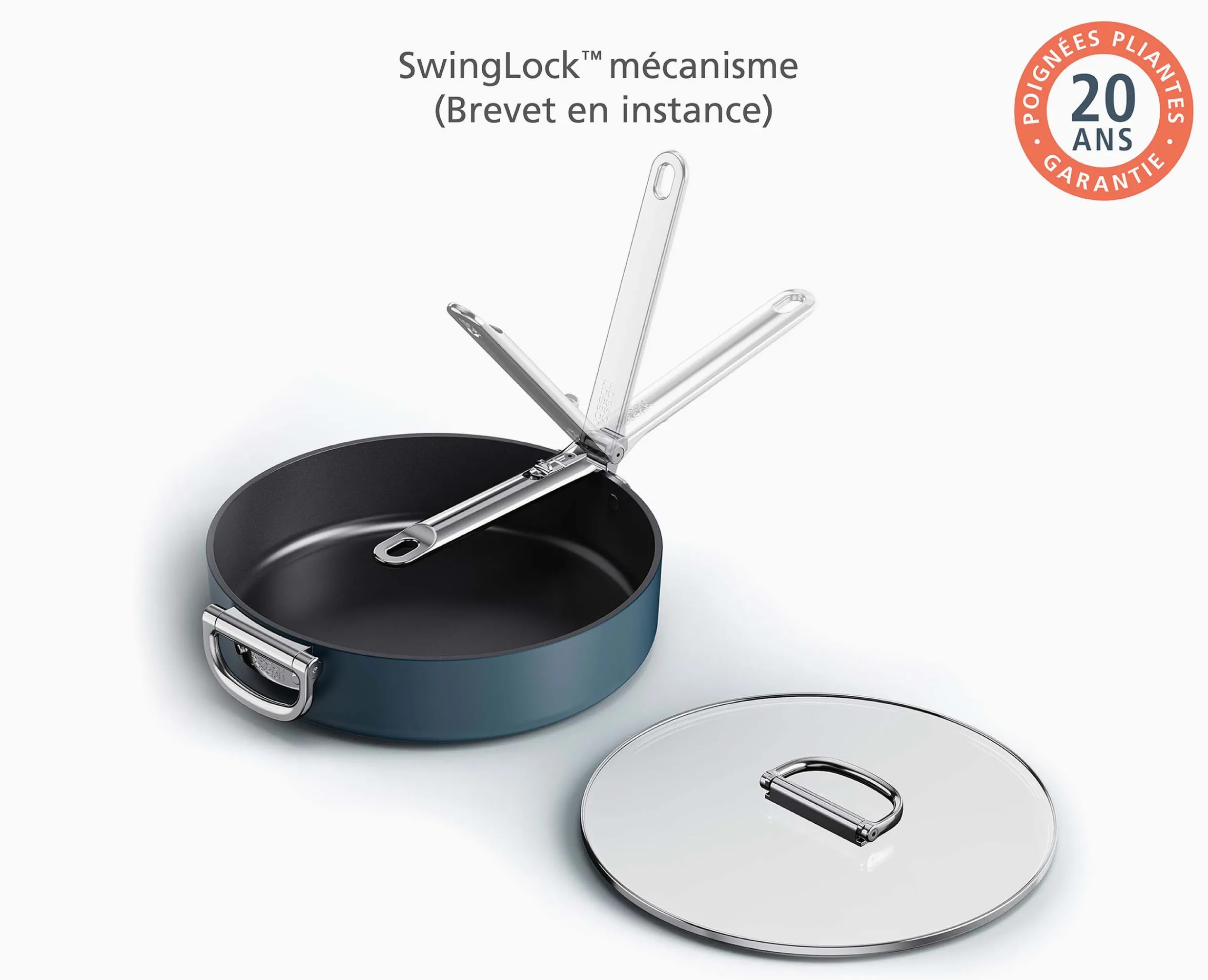 Best Batterie de cuisine Space antiadhésive en céramique 6 pièces e poignée pliante Poêles Et Casseroles|Batterie De Cuisine