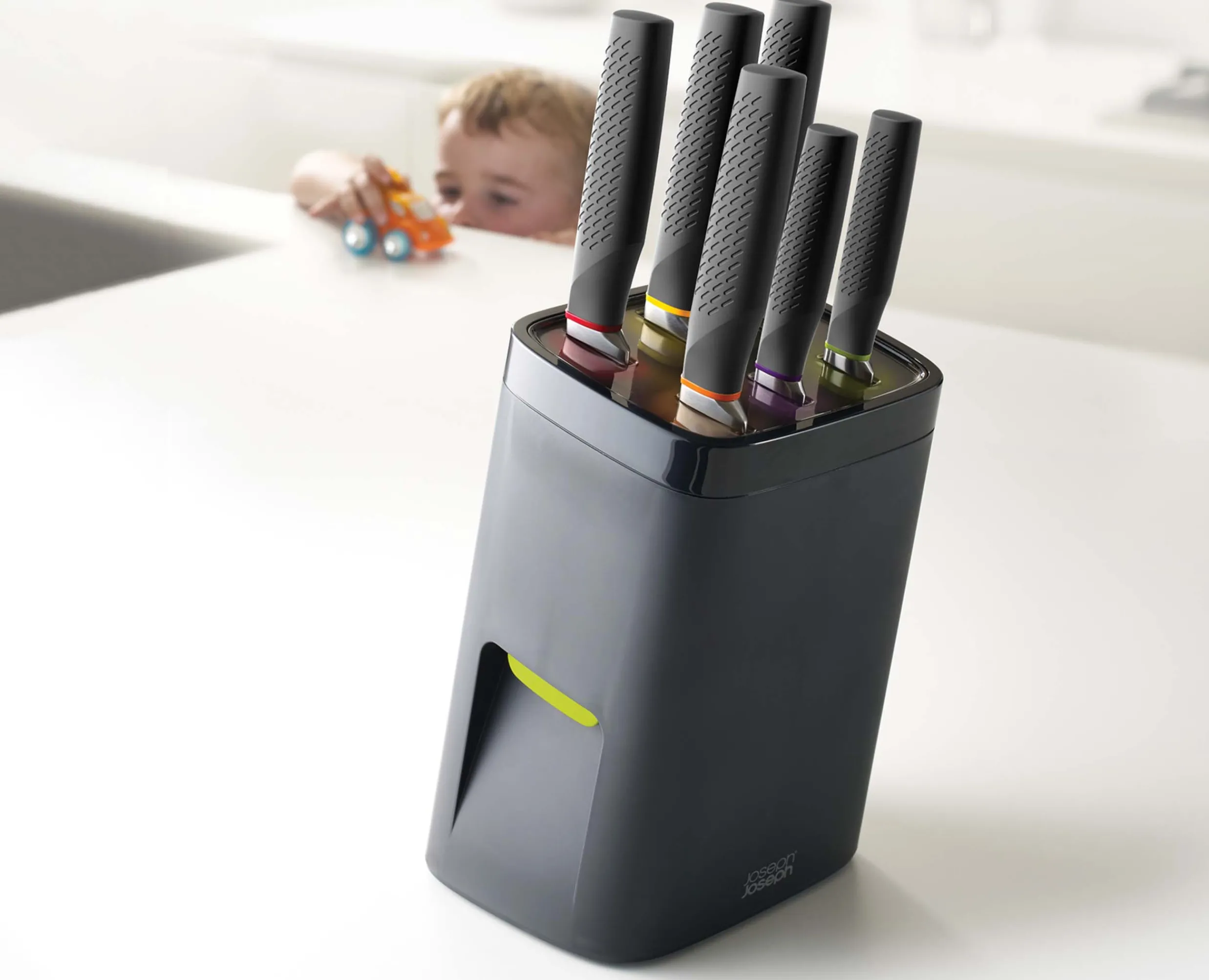 Outlet Bloc Couteaux de 6 Pièces avec Système de Verrou LockBlock™ en Couteaux Et Ciseaux