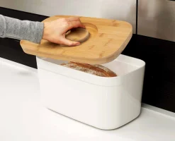 Hot Boîte à Pain he avec Couvercle en Bambou Rangement & Conservation Alimentaire