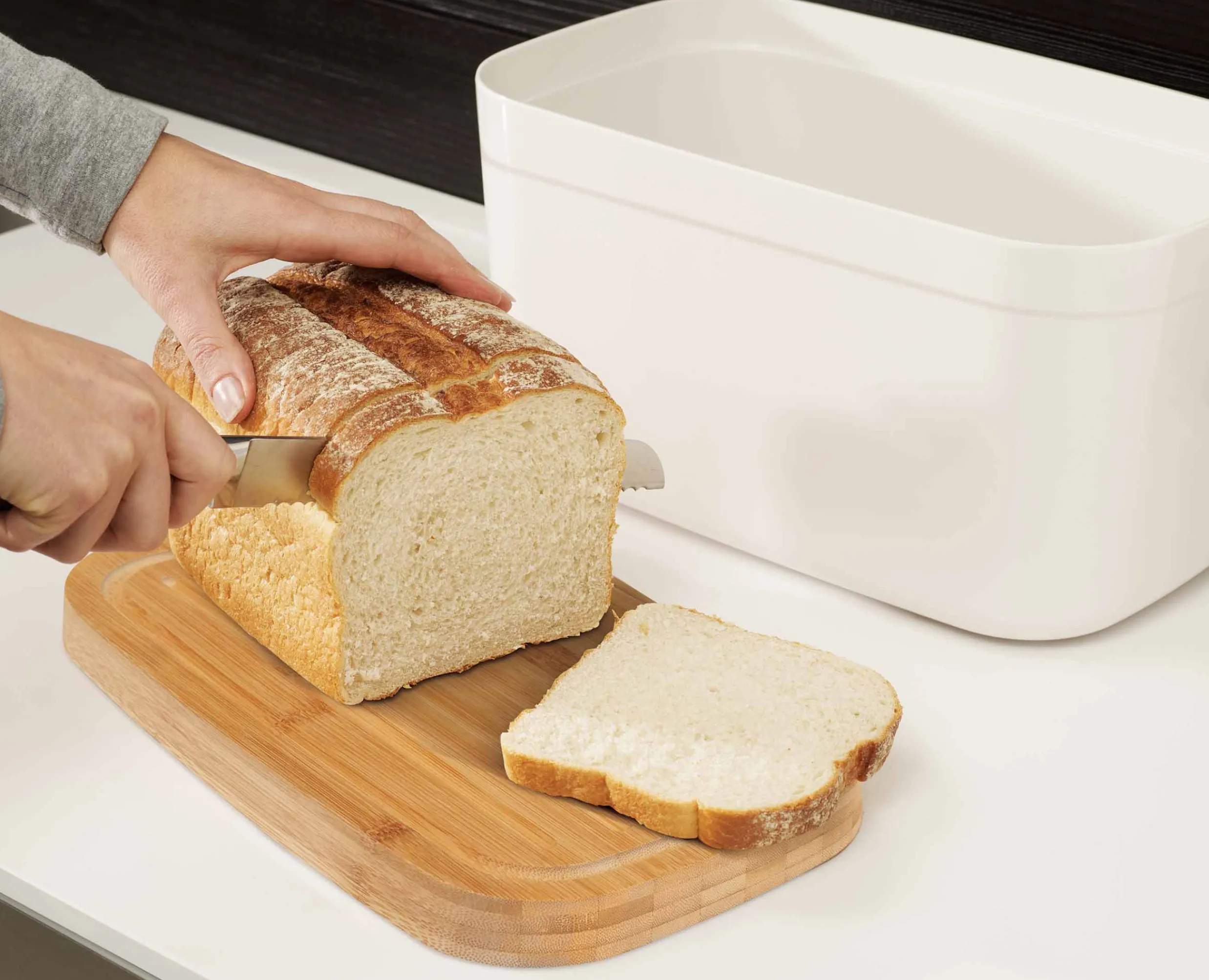 Hot Boîte à Pain he avec Couvercle en Bambou Rangement & Conservation Alimentaire
