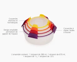 Online 4 Boîtes Alimentaires Rondes s Nest™ Lock Round Lunch Box|Rangement & Conservation Alimentaire