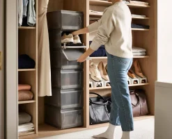 Outlet Boîtes Range-Chaussures Empilables es de 6 Pièces ShoeCase Organisateurs De Vêtements|Rangements À Chaussures