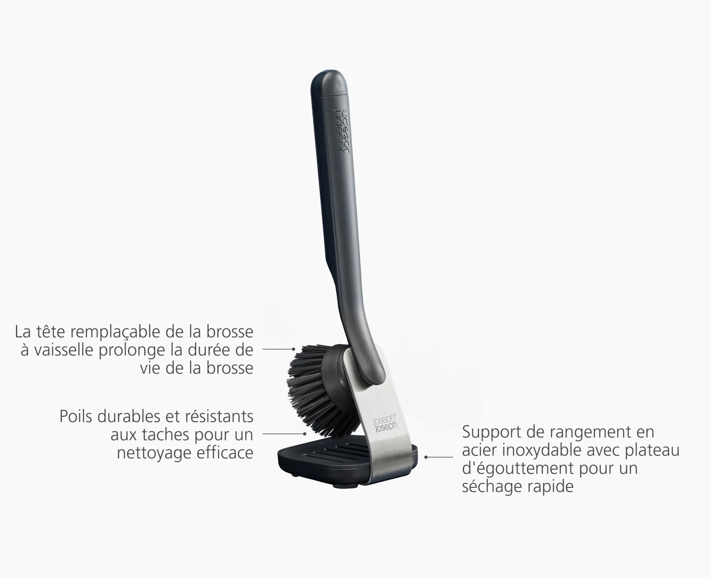 Outlet Brosse à Vaisselle & Support en Inox SinkTech™ Brosses & Éponges
