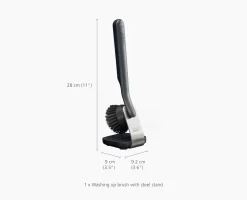 Outlet Brosse à Vaisselle avec Support Inox et 6 Têtes de Rechange SinkTech Brosses & Éponges|Sets Et Kits De Nettoyage Pour La Maison