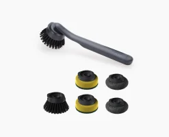 New Brosse à Vaisselle avec Tête de Rechange et 4 Têtes Supplémentaires Brosses & Éponges