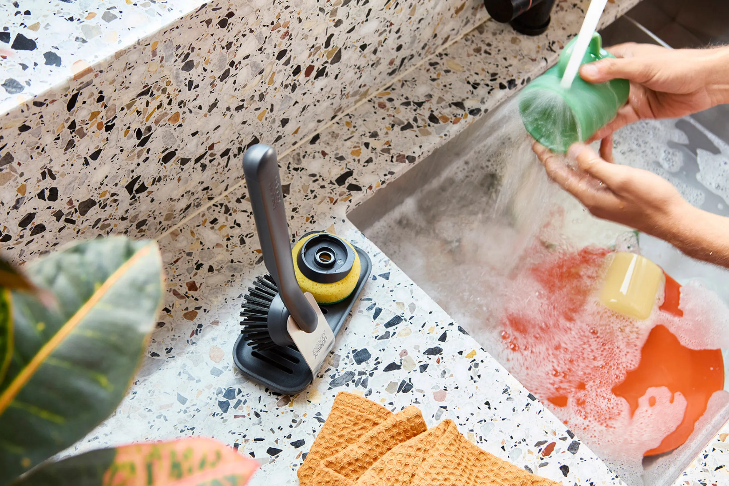 Online Brosse à Vaisselle avec Tête d'Éponge Interchangeables SinkTech™ Brosses & Éponges