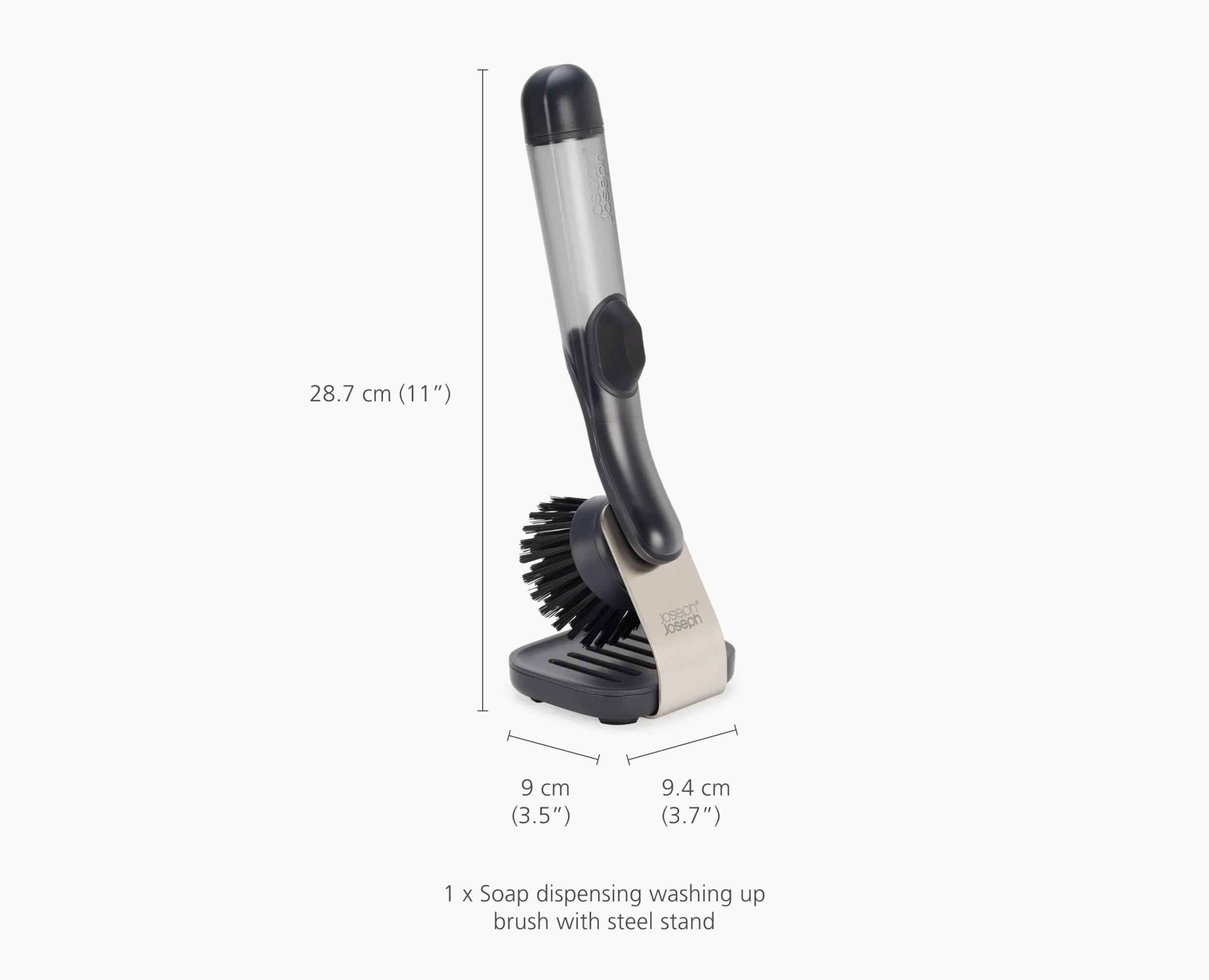 Outlet Brosse à Vaisselle et Distributeur de Savon avec Support Inox et 6 Têtes de Rechange Brosses & Éponges