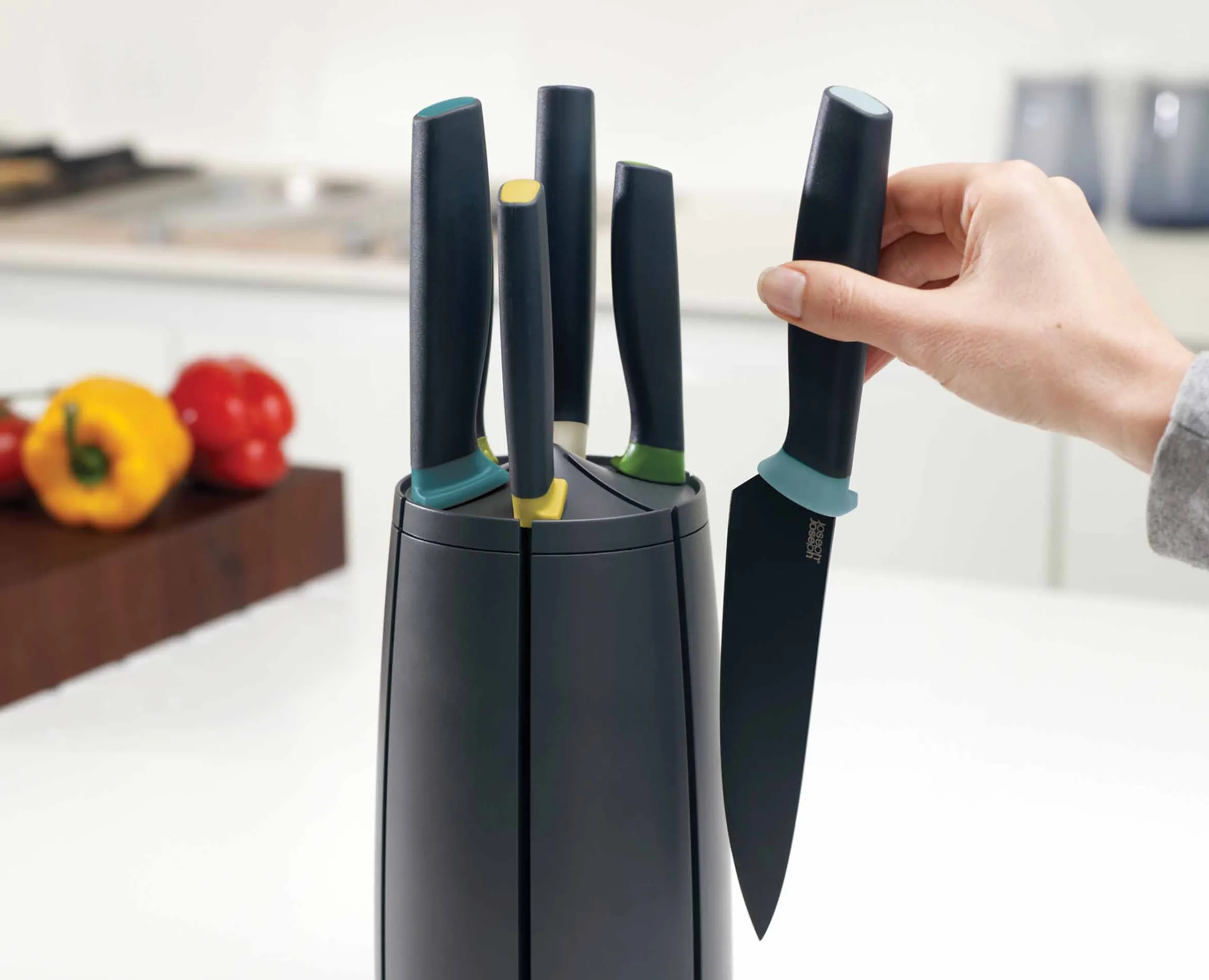 Best Carrousel de 6 Couteaux de Cuisine Elevate™ Couteaux Et Ciseaux