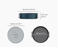 Best Casserole Space peu profonde antiadhésive en céramique 28 cm e avec poignée pliante et couvercle Poêles Et Casseroles