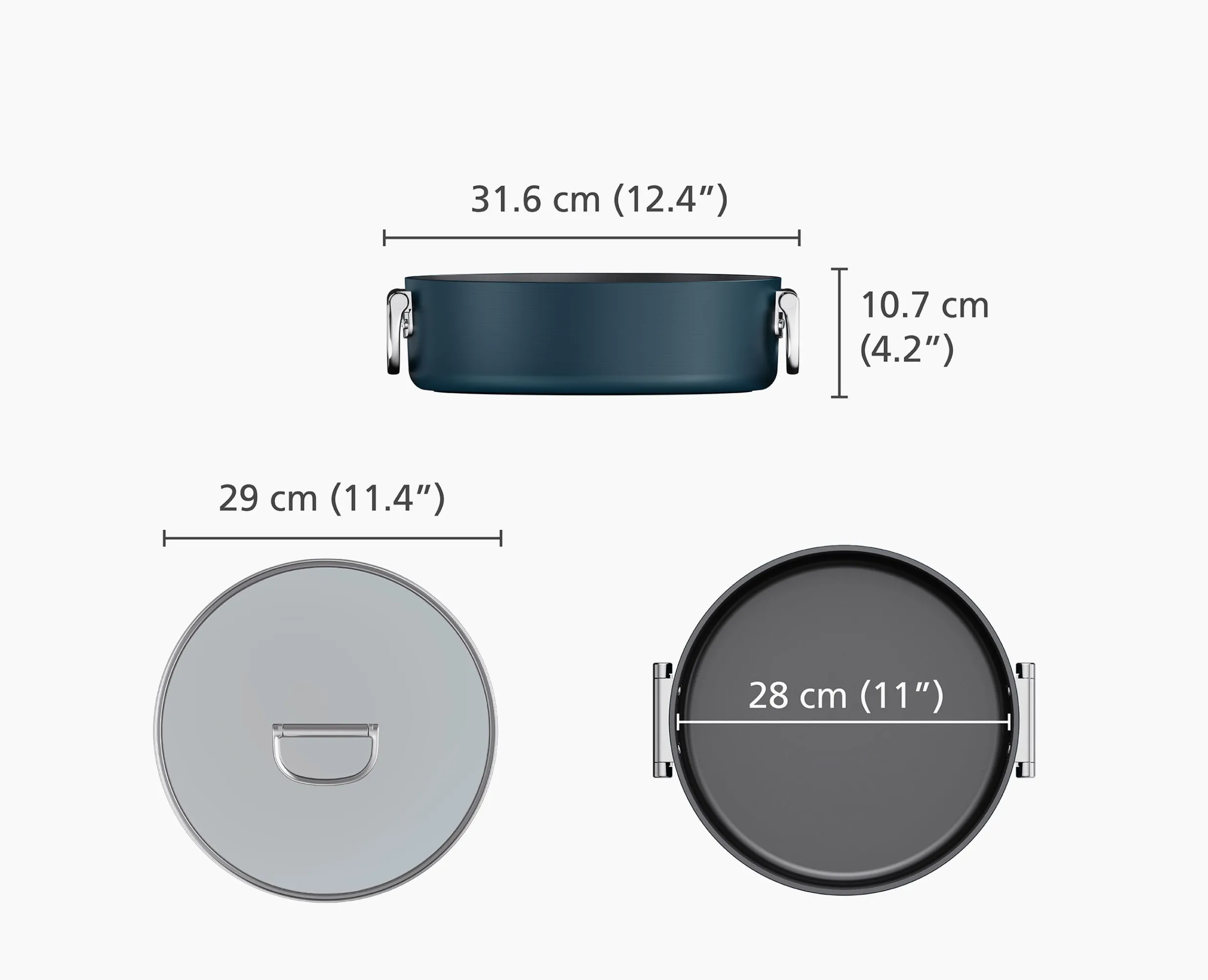 Best Casserole Space peu profonde antiadhésive en céramique 28 cm e avec poignée pliante et couvercle Poêles Et Casseroles