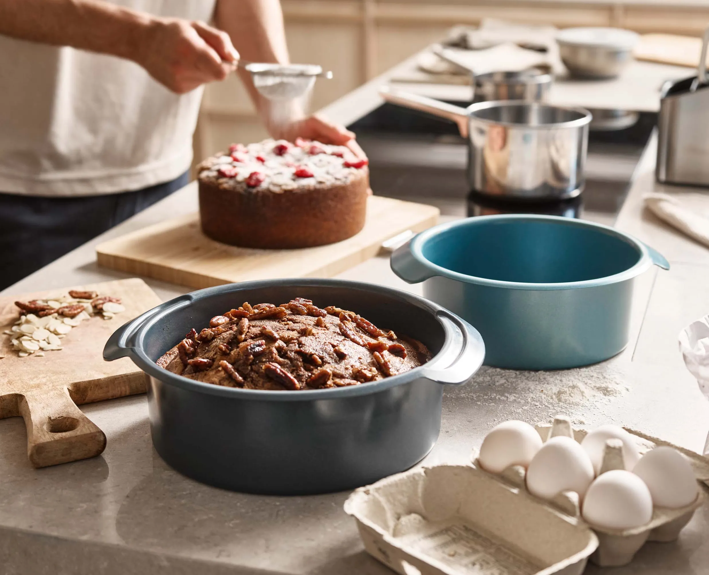 Sale Ensemble de 2 moules à gâteaux ronds antiadhésifs s Nest™ Bake Plats & Plaques De Cuisson À Four|Batterie De Cuisine