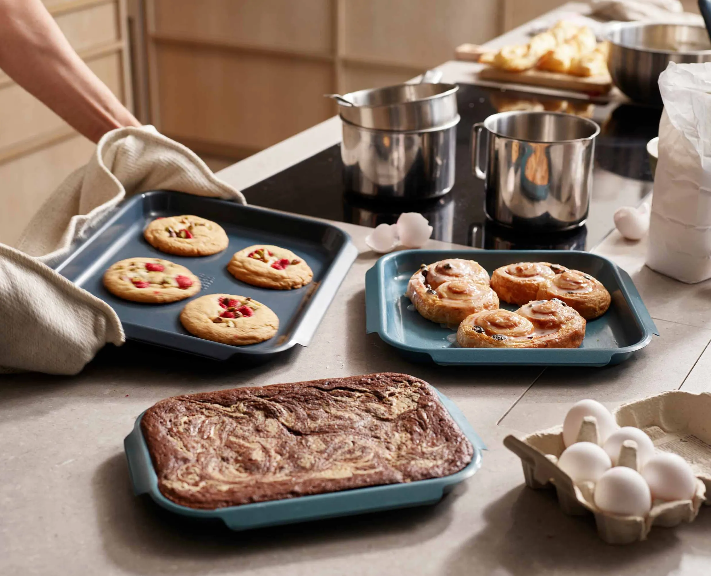 Ensemble de 3 plats de cuisson antiadhésifs s Nest™ Bake Plats & Plaques De Cuisson À Four|Batterie De Cuisine