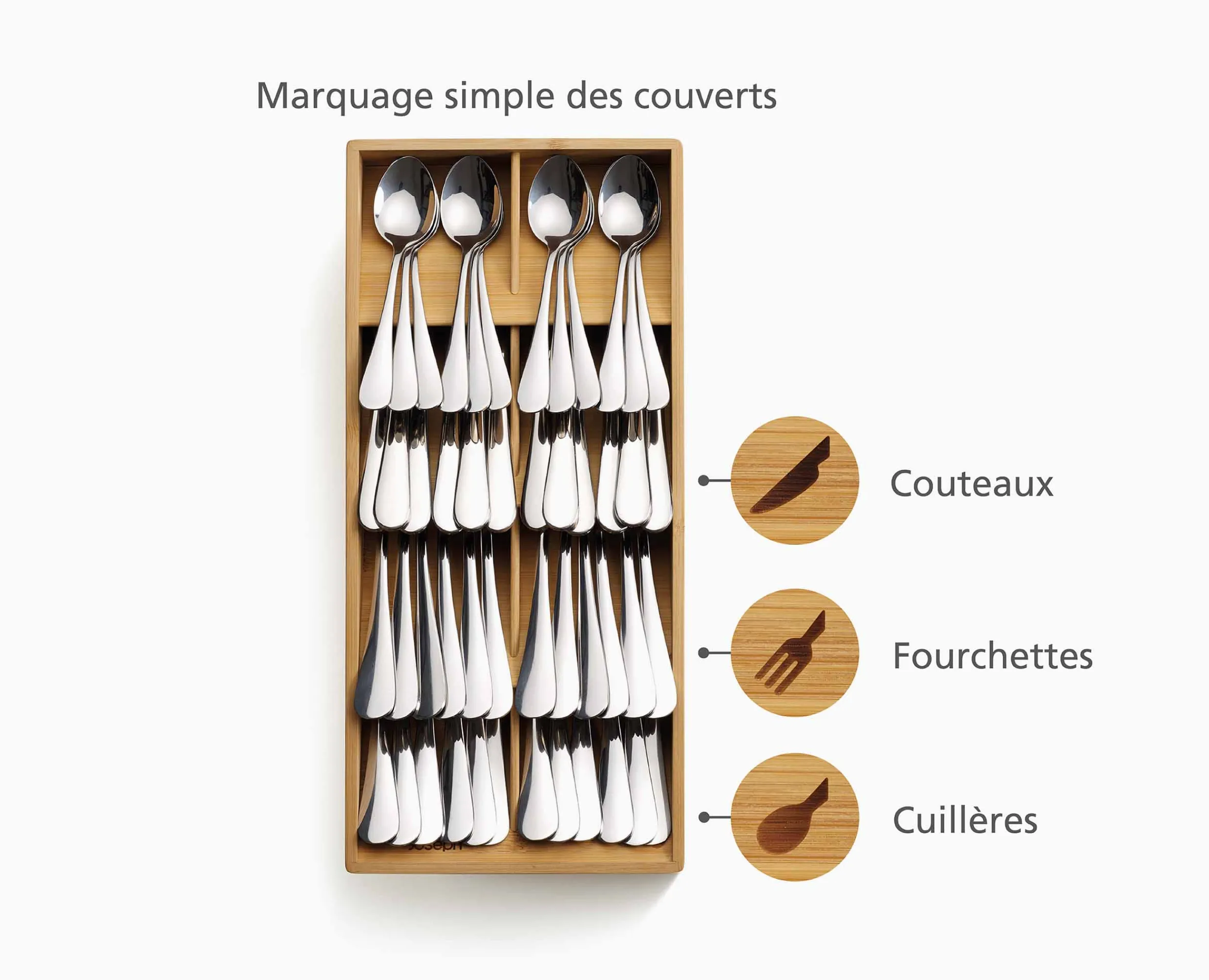 Online Grand Organisateur de Couverts en DrawerStore™ Rangements Tiroirs De Cuisine