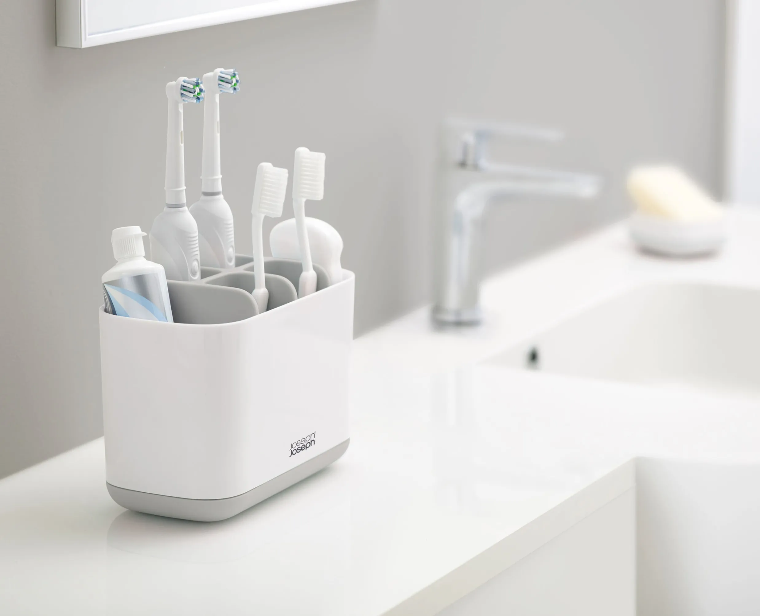 Hot Grand Porte Brosses à Dents Gris EasyStore™ Porte-Brosses À Dents