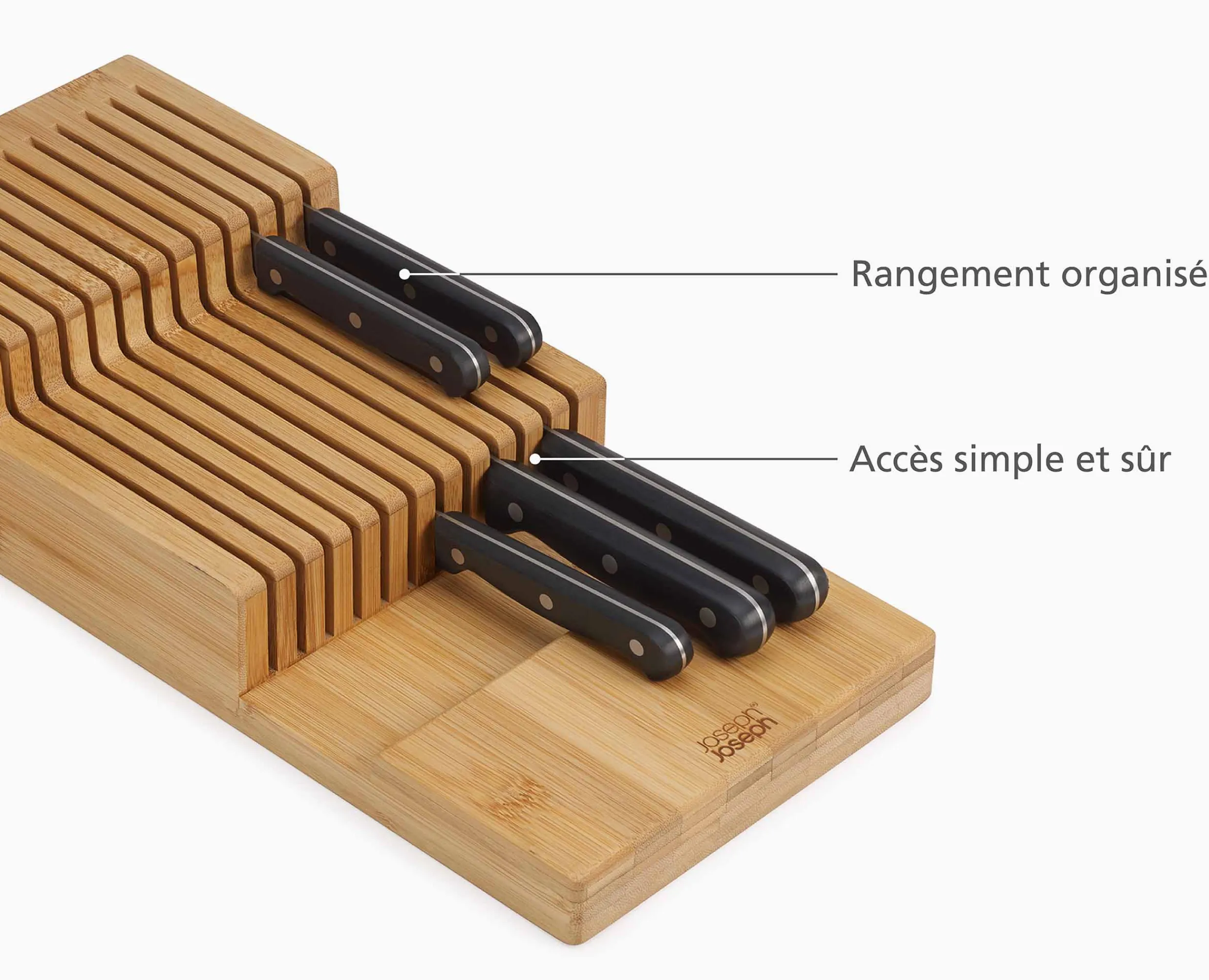 Discount Grand Range-couteaux à Deux niveaux en DrawerStore™ Rangements Tiroirs De Cuisine