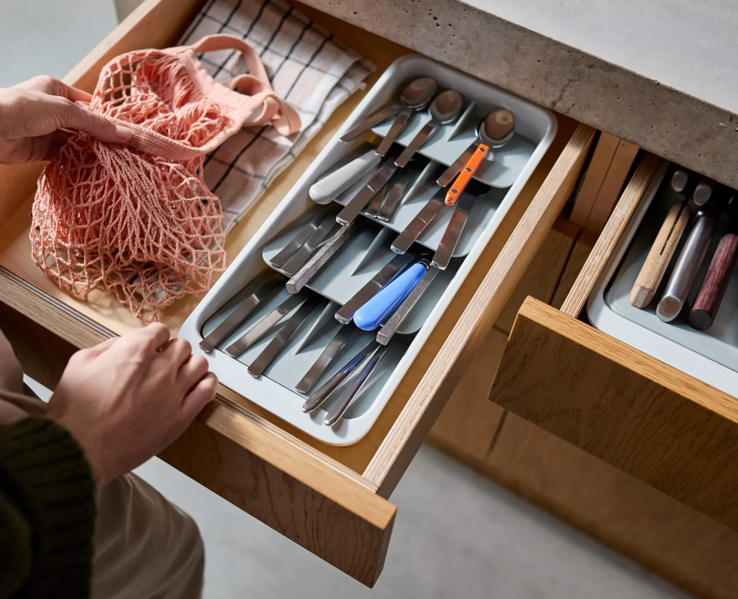 New Grand Range-Couverts Étagé et Recyclé Drawerstore™ Rangements Tiroirs De Cuisine