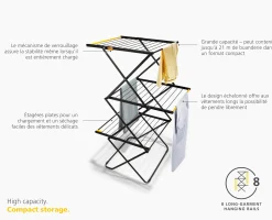 Clearance Grand Étendoir à Linge de Grande Capacité 21m AirFrame™ Max Étendoirs À Linge