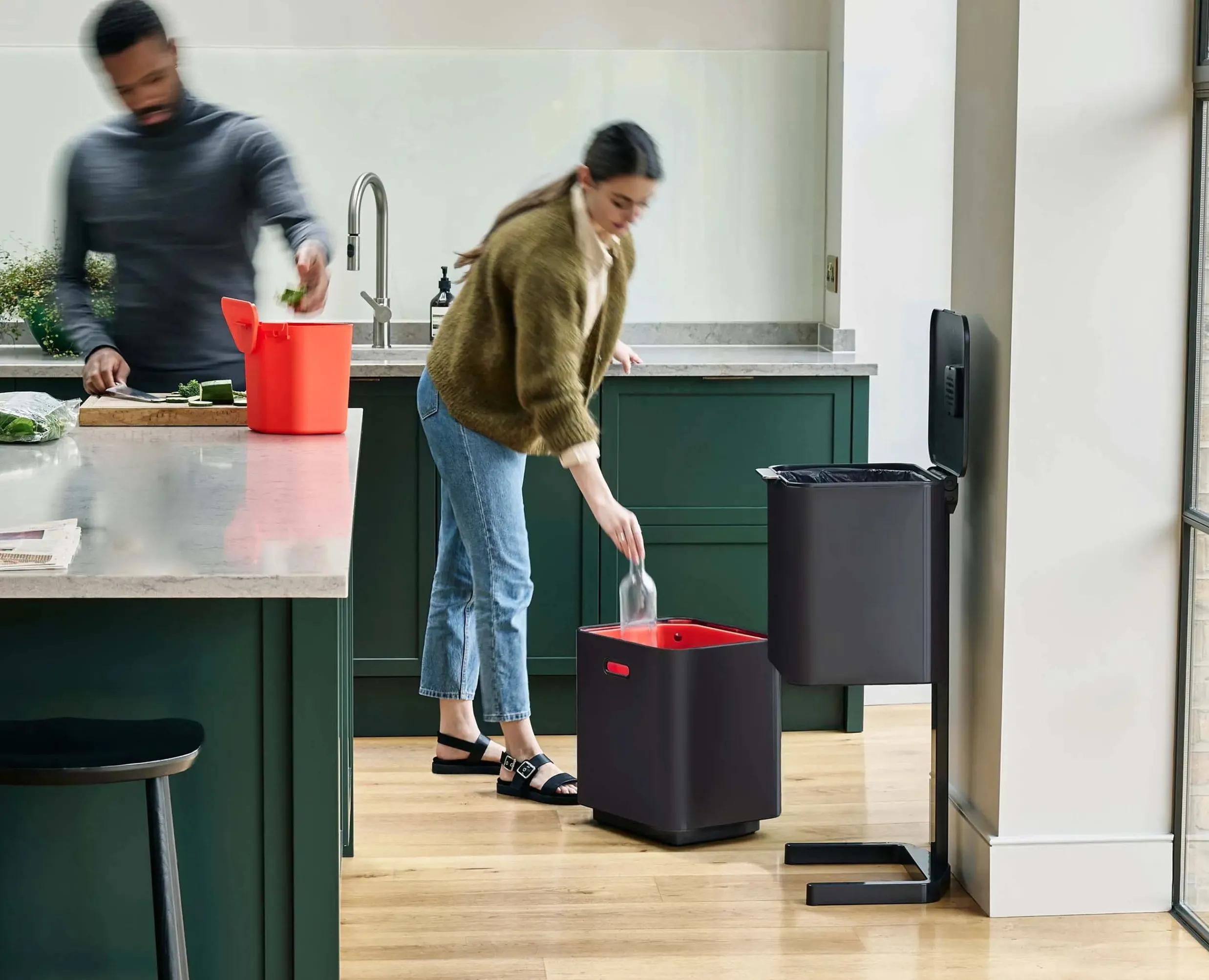 Kit de démarrage poubelle de tri sélectif e Totem Max 60L Sets De Poubelles, Sacs Et Filtres|Poubelles De Tri Sélectif