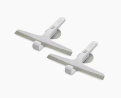 Clearance Lot de 2 Raclettes de Douche Grises Claires avec Crochet EasyStore™ Accessoires De Douche|Sets D'Accessoires De Salle De Bain