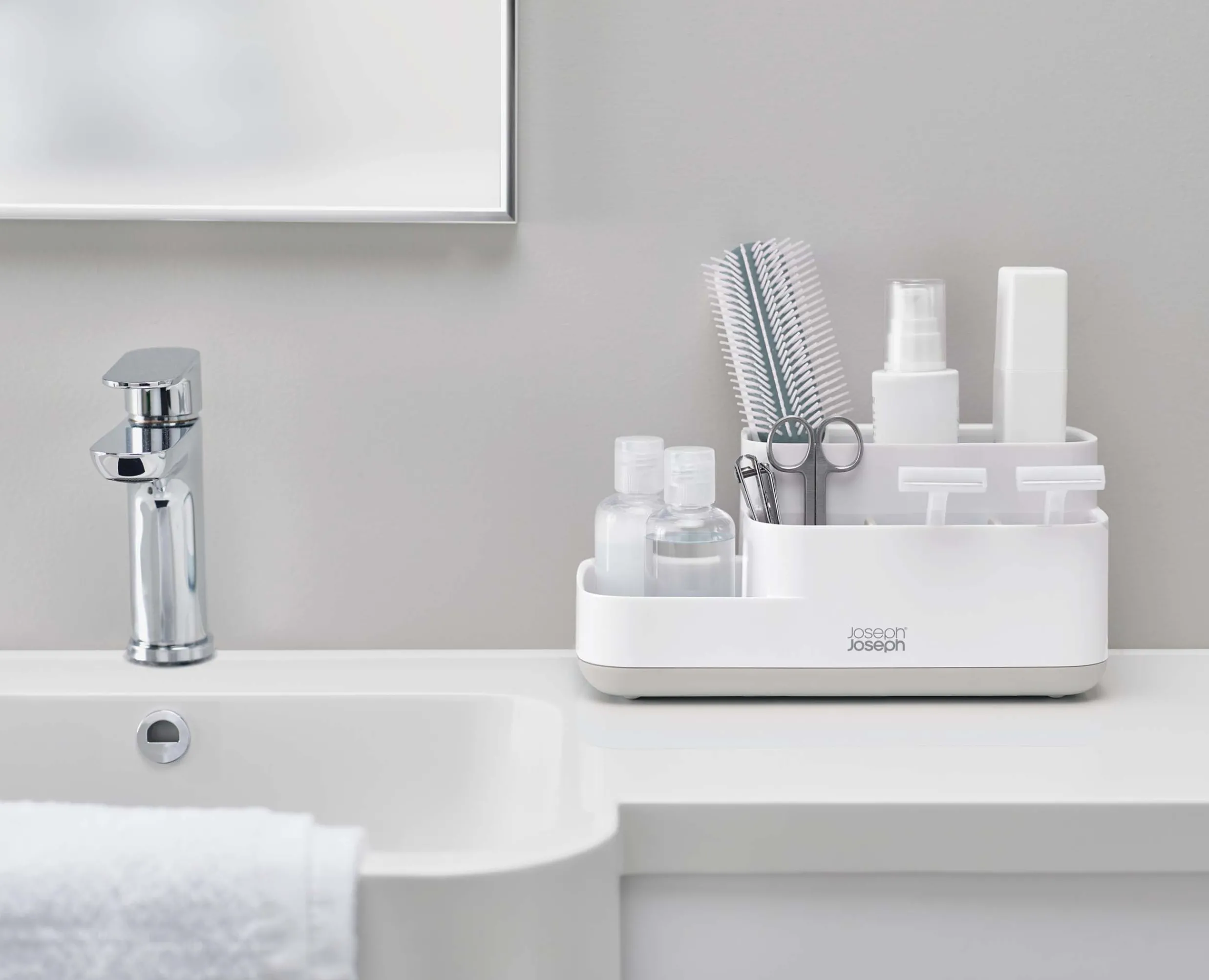 Organisateur de Salle de Bain Gris EasyStore™ Paniers Rangement Salle De Bain