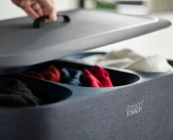 New Panier à Linge 3 Compartiments 90L Tota Trio Paniers À Linge