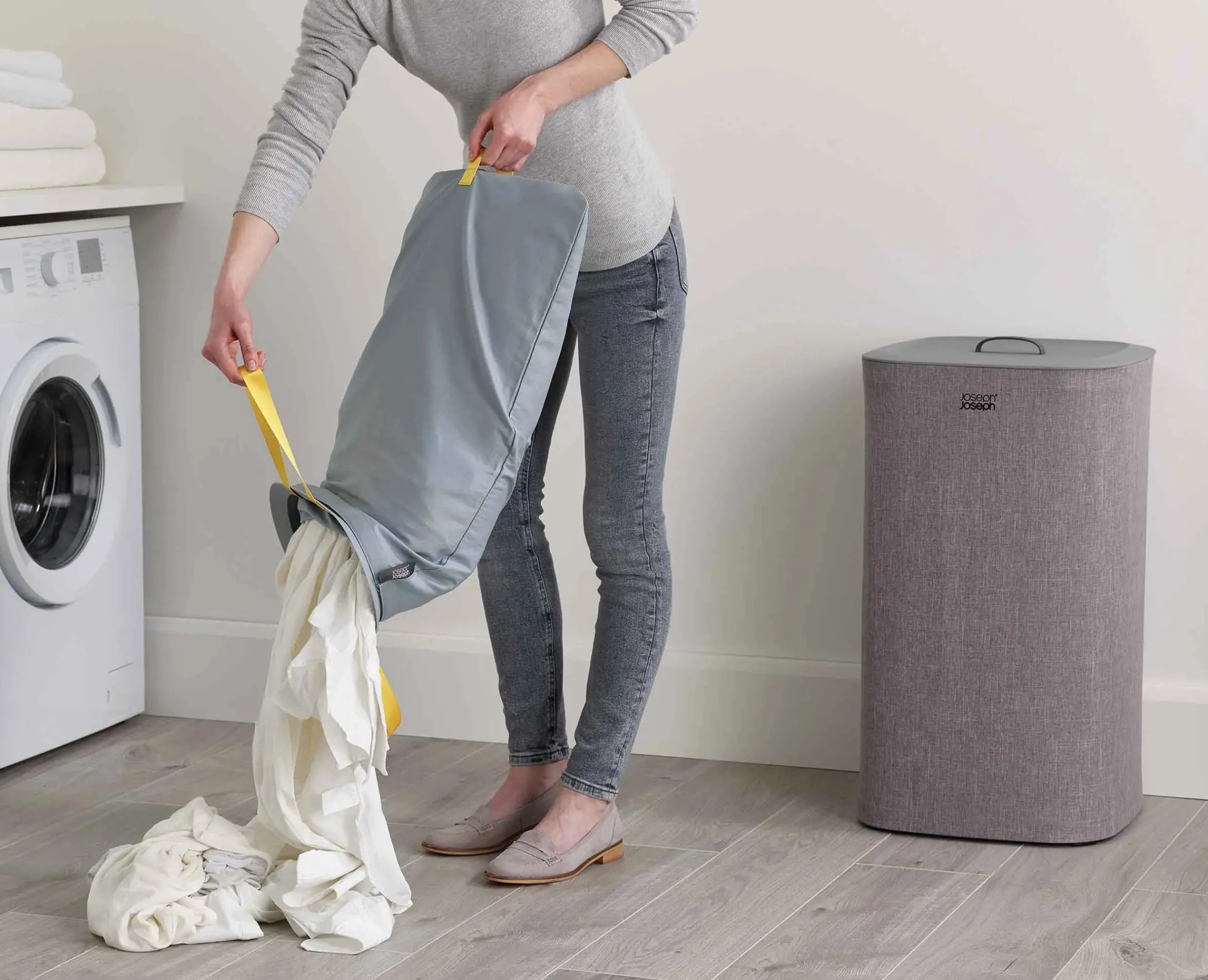 Online Panier à Linge Deux Compartiments 60L Tota Paniers À Linge