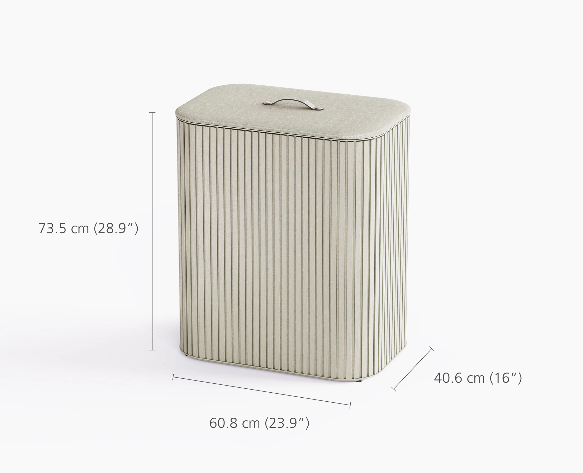 Clearance Panier à Linge Double Luxe Bambou 90L Tota Twin Luxe Paniers À Linge