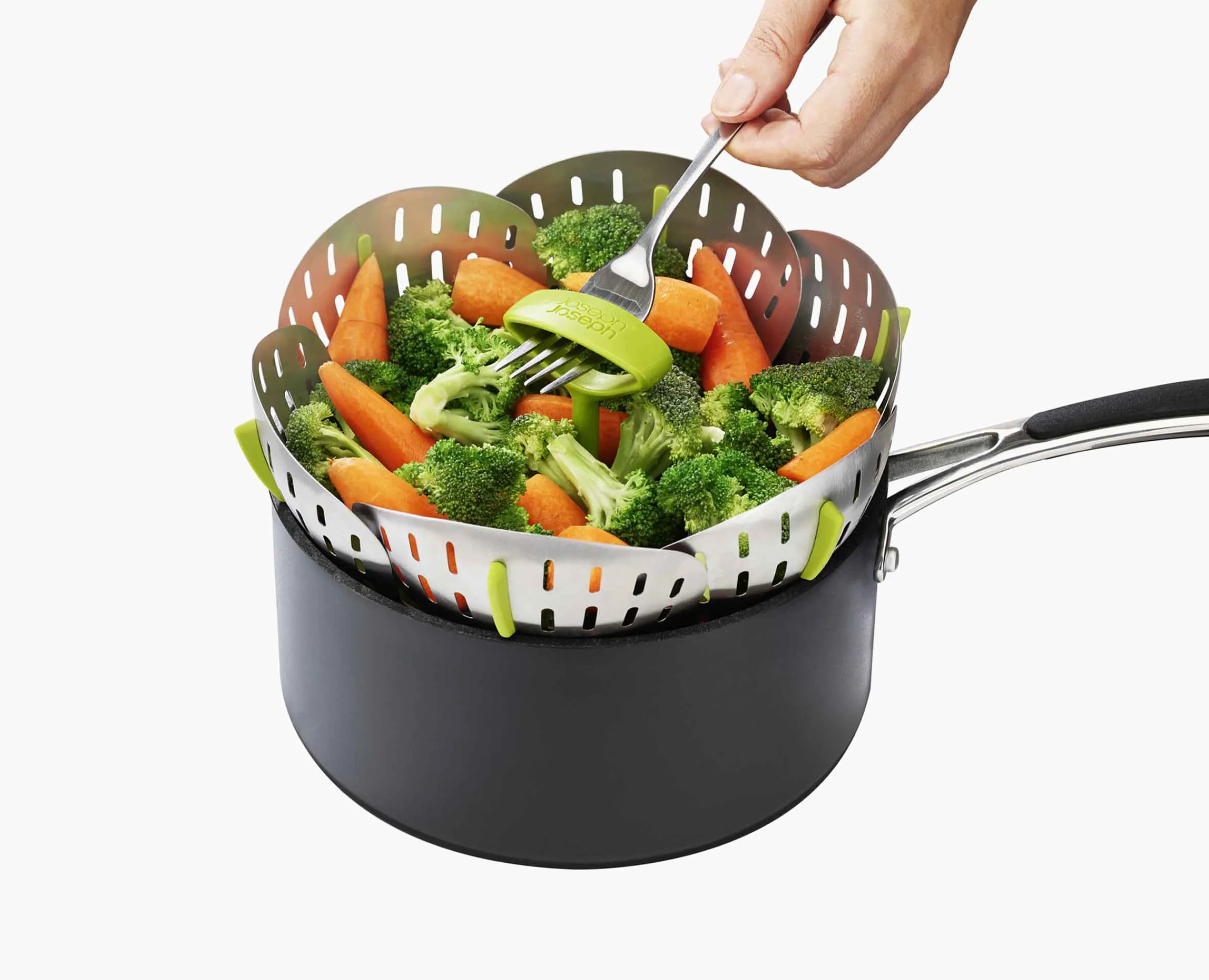 Discount Panier Vapeur Pliable en Inox Bloom™ Gadgets Et Ustensiles