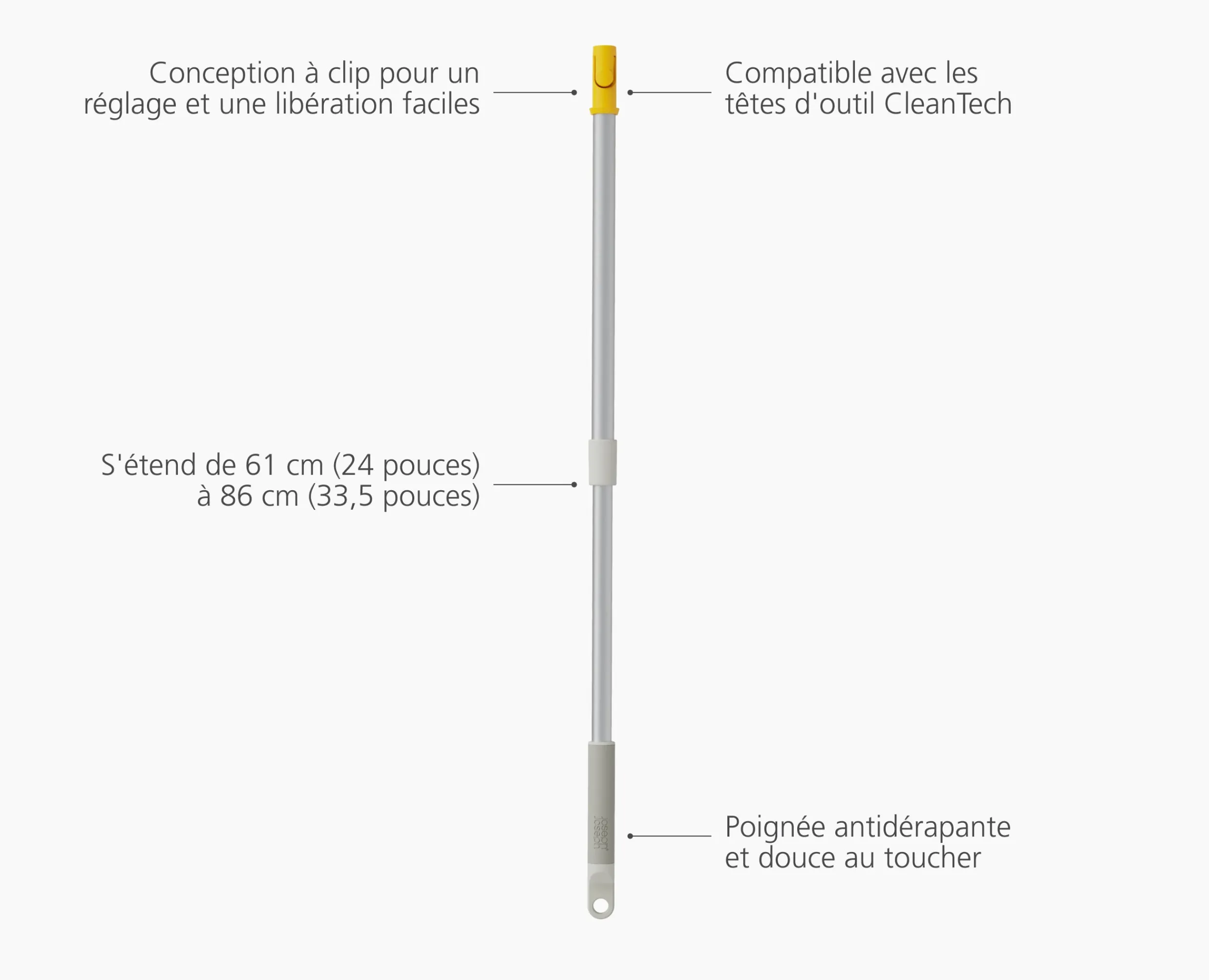 Sale Perche Télescopique pour Nettoyage CleanTech™ Accessoires & Outils Pour Ménage Maison