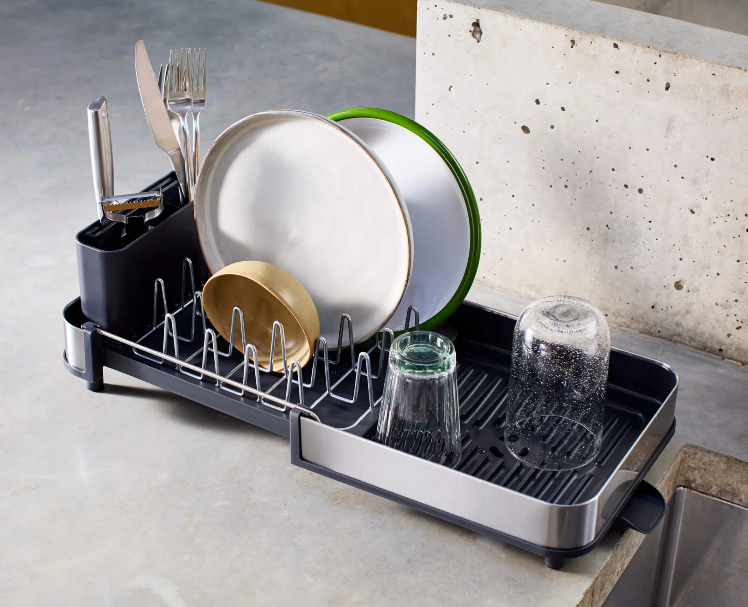 Discount Petit Egouttoir Vaisselle Expansible Inox Extend™ Égouttoirs À Vaisselle