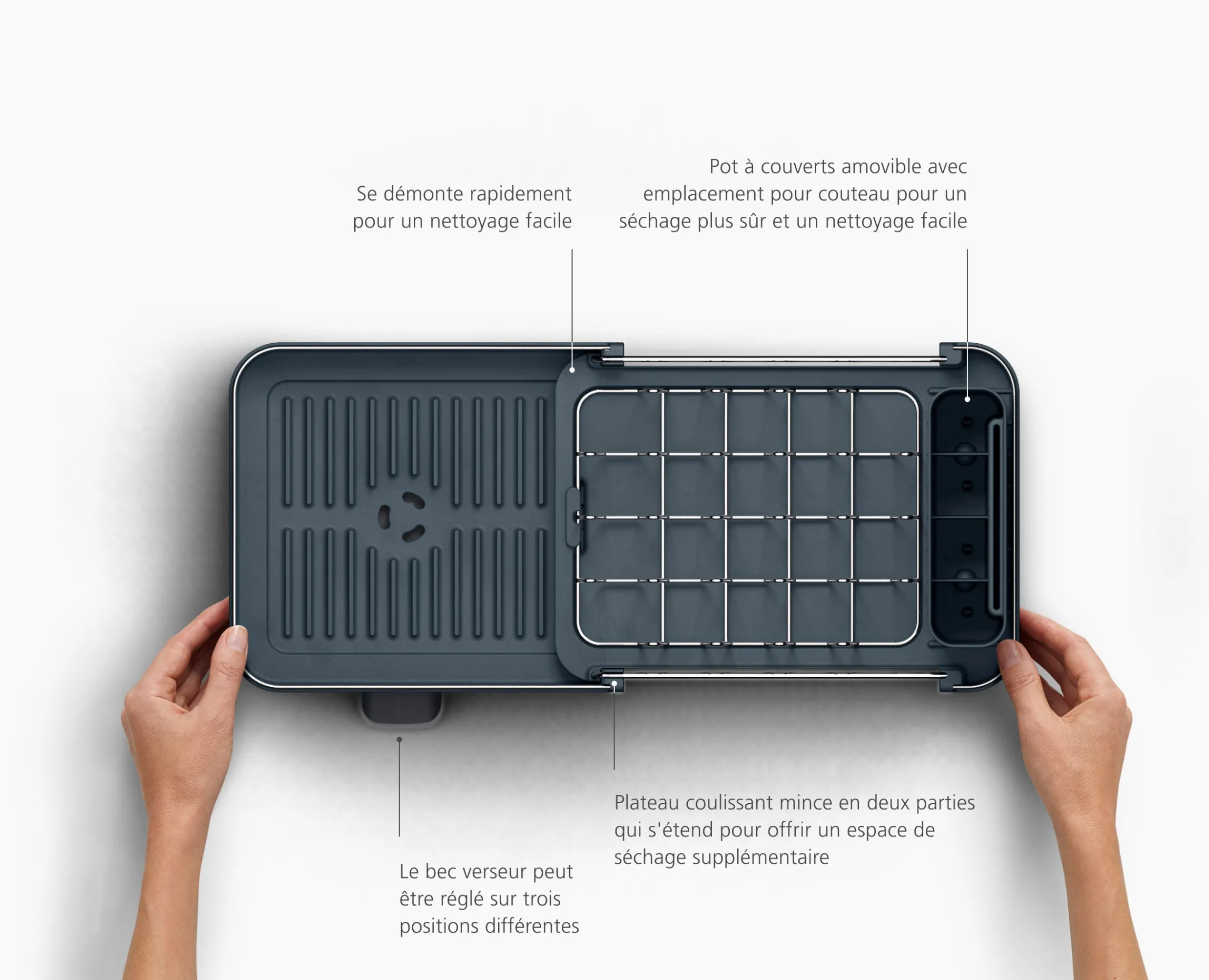 Discount Petit Egouttoir Vaisselle Expansible Inox Extend™ Égouttoirs À Vaisselle