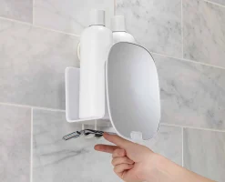 Petite Étagère de Douche avec miroir EasyStore™ Accessoires De Douche