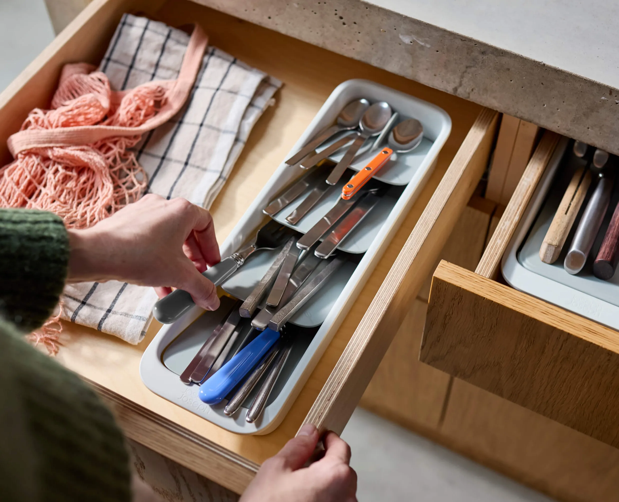 Sale Petit Range-Couverts Étagé Recyclé Drawerstore™ Rangements Tiroirs De Cuisine