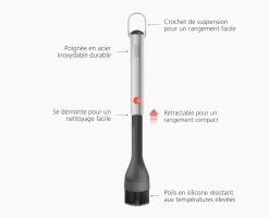 Best Pinceau Barbecue Rétractable en Silicone GrillOut™ Accessoires & Ustensiles De Barbecue