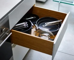 Clearance Poêle à frire Space antiadhésive en céramique poignée pliante 24 cm e Poêles Et Casseroles