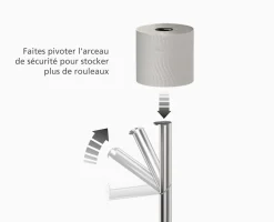 Best Porte Papier Toilette Inox 2 en 1 EasyStore™ Luxe Brosses Wc Et Portes-Papier Toilette|Accessoires Salle De Bain De Luxe