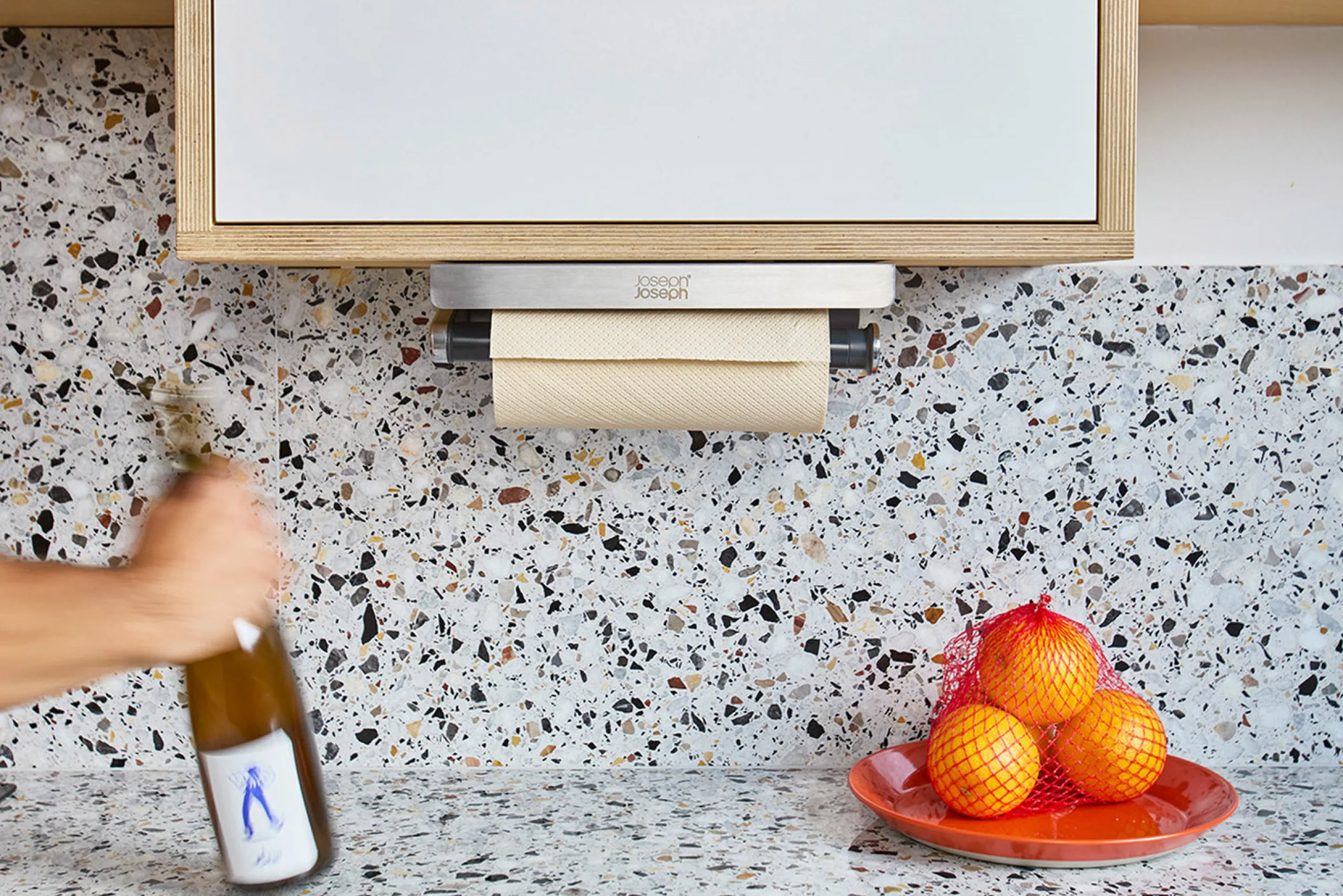 Best Porte-Rouleau de Cuisine Sous-Étagère RollGrip™ Organisation Plans De Travail