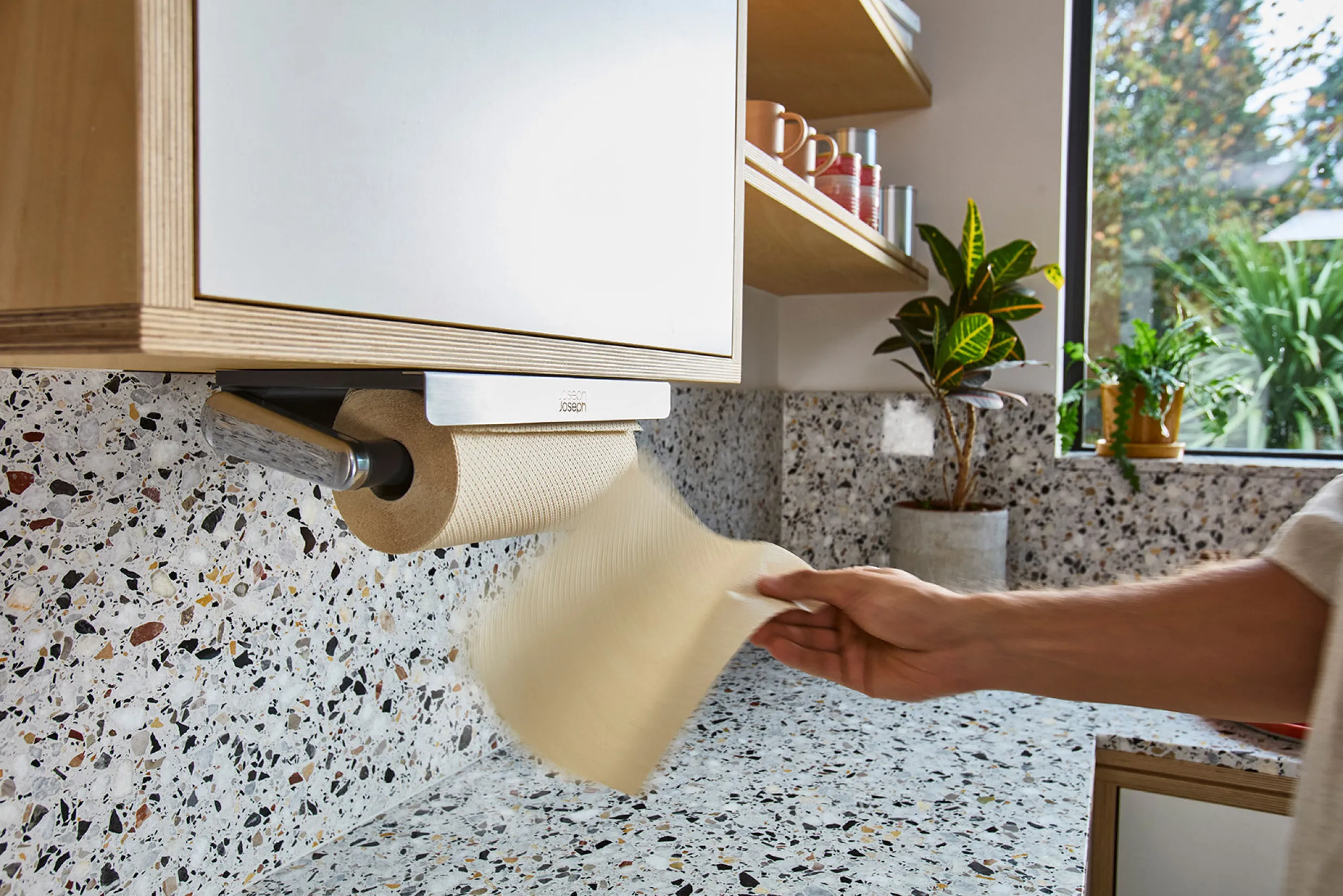 Best Porte-Rouleau de Cuisine Sous-Étagère RollGrip™ Organisation Plans De Travail