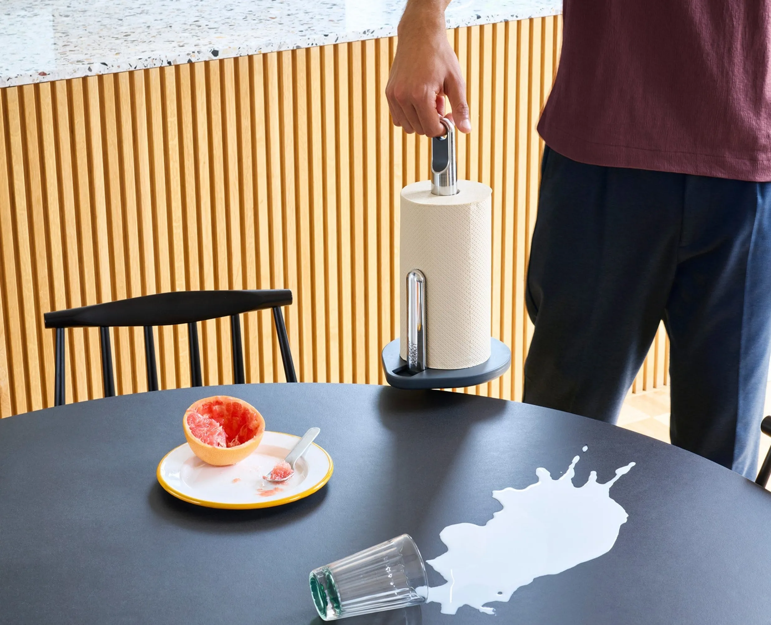Discount Porte-Rouleau de Cuisine à Tension Hold™ Organisation Plans De Travail