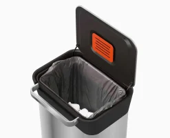 New Poubelle Compacteur de Déchets 30L Inox Titan Poubelles De Cuisine