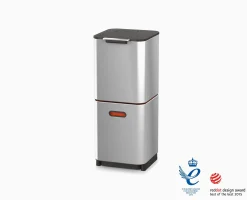 Clearance Poubelle de Tri Sélectif Inox 40 Litres Totem Poubelles De Tri Sélectif