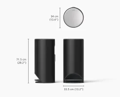 Discount Poubelle 30l Mat Arc™ Easy-Push Poubelles De Cuisine