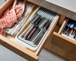 New Range-Couteaux Recyclé Compact à 2 Niveaux Drawerstore™ Rangements Tiroirs De Cuisine