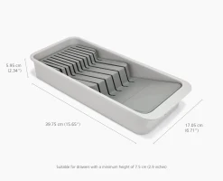 New Range-Couteaux Recyclé Compact à 2 Niveaux Drawerstore™ Rangements Tiroirs De Cuisine