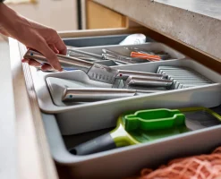 Range-Couverts et Couteaux Extensible et Étagé Drawerstore™ Rangements Tiroirs De Cuisine
