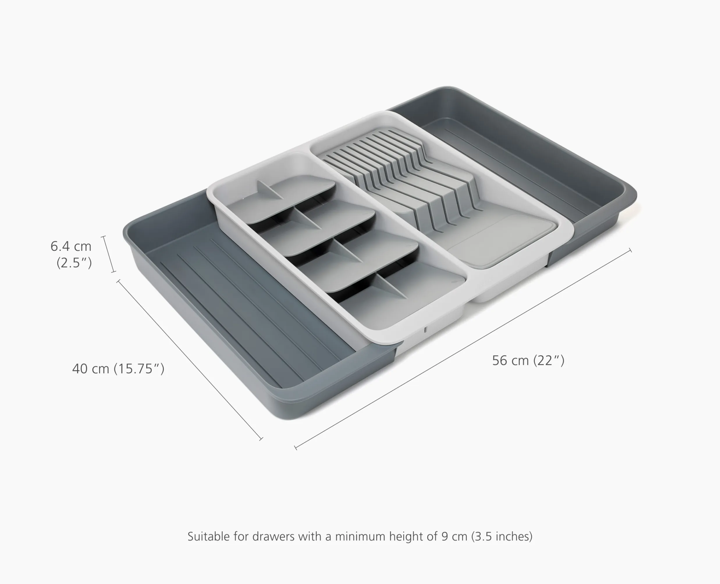 Range-Couverts et Couteaux Extensible et Étagé Drawerstore™ Rangements Tiroirs De Cuisine