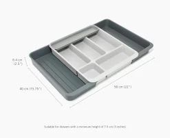 Discount Range-Couverts Extensible Recyclé Drawerstore™ Rangements Tiroirs De Cuisine