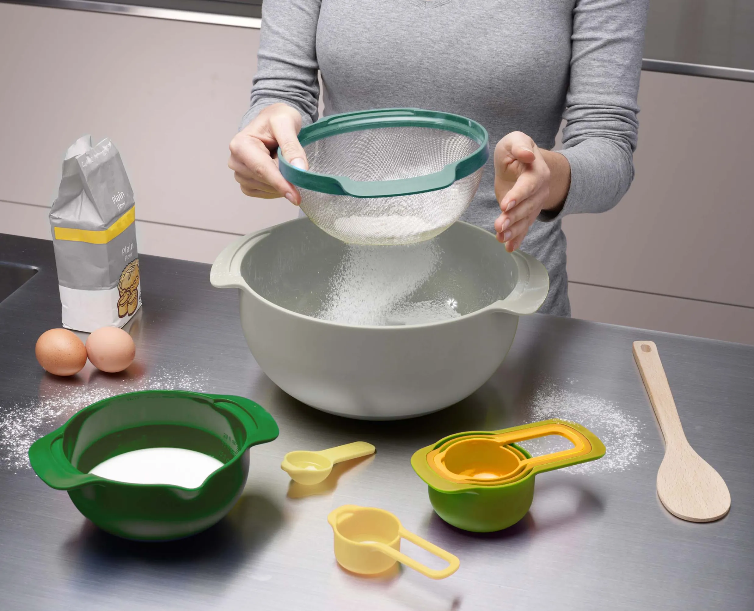 Online Set Compact de 9 Bols Mélangeurs Empilables en Nest™ 9 Plus Matériel & Ustensiles De Pâtisserie|Bols Mélangeurs